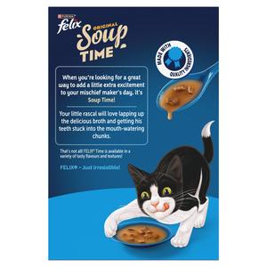 Felix Soup Fish Selection Plaice, Tuna & Cod Wet Cat Food 6 x 48g - gallery image 2