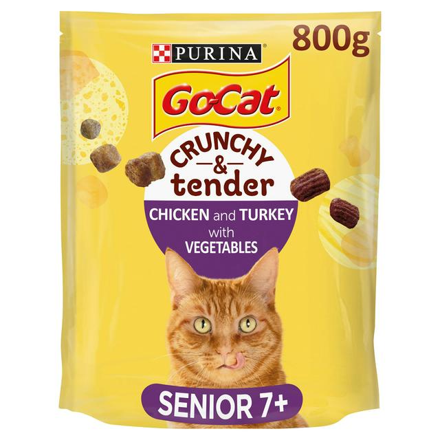 Go-Cat Crunchy & Tender Senior Dry Cat Food Chicken 800g