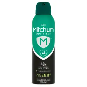 Mitchum Invisible Men 48HR Protection Pure Energy Anti-Perspirant & Deodorant 200ml