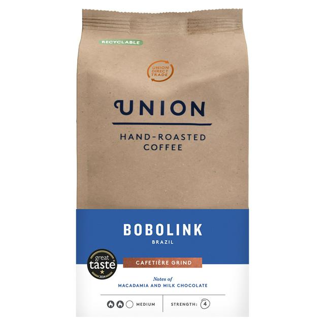 Union Hand-Roasted Coffee Bobolink Brazil Cafetière Grind 200g