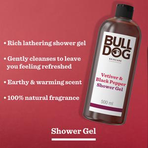 Bulldog Skincare Vetiver & Black Pepper Shower Gel 500ml - gallery image 2