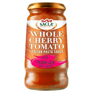 Sacla' Whole Cherry Tomato Italian Pasta Sauce with 'Nduja Spicy Sausage 350g