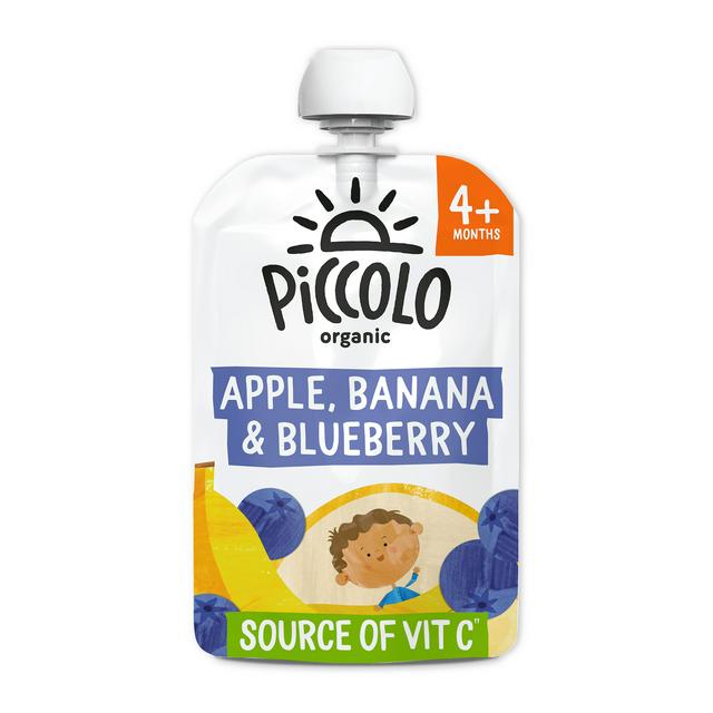Piccolo Organic Apple Banana Blueberry Smooth Months+ 100g