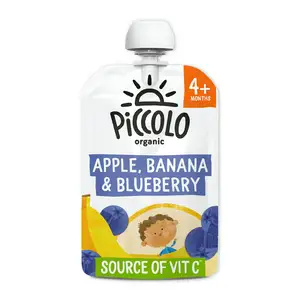 Piccolo Organic Apple Banana & Blueberry Smooth 4 Months+ 100g