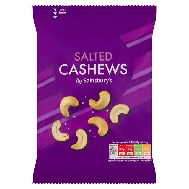 Sainsburys Salted Cashew 200g