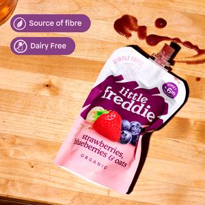 Little Freddie Organic Strawberries, Blueberries & Oats Baby Food Pouch 6+ Months 100g - gallery image 5