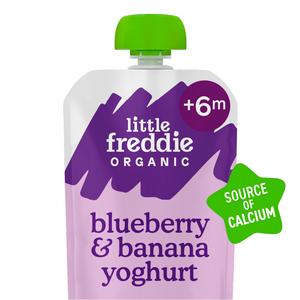 Little Freddie Organic Blueberry & Banana Greek Style Yoghurt Baby Food Pouch 6+ Months 100g - gallery image 2