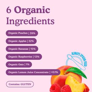 Little Freddie Organic Peaches & Raspberries Baby Food Pouch 6+ Months 100g - gallery image 3