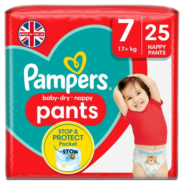Pampers Baby-Dry Nappy Pants Size 7 