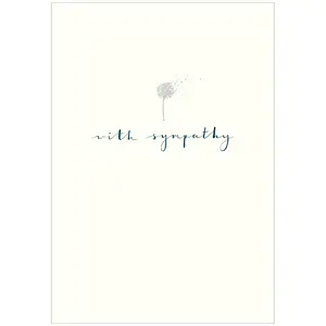 Woodmansterne With Sympathy Card Simple Dandelion Greeting Card