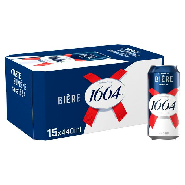Kronenbourg 1664 Lager Beer Cans 15 x 440ml