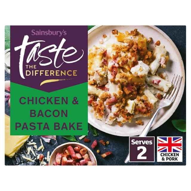 Sainsbury's Chicken & Bacon Pasta Bake Ready Meal For 2, Taste The  Difference 750g | Sainsbury's