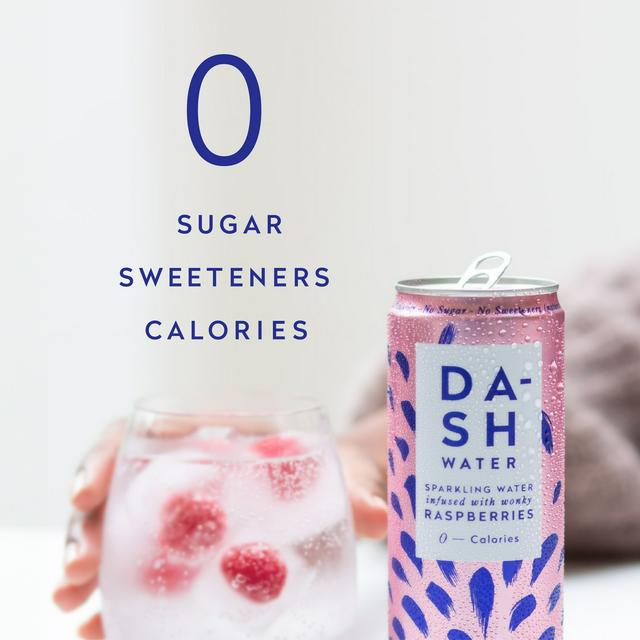Dash British Sparkling Spring Water Infused with Raspberry 4 x