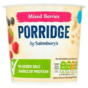 Sainsbury's Mixed Berries Porridge 57g