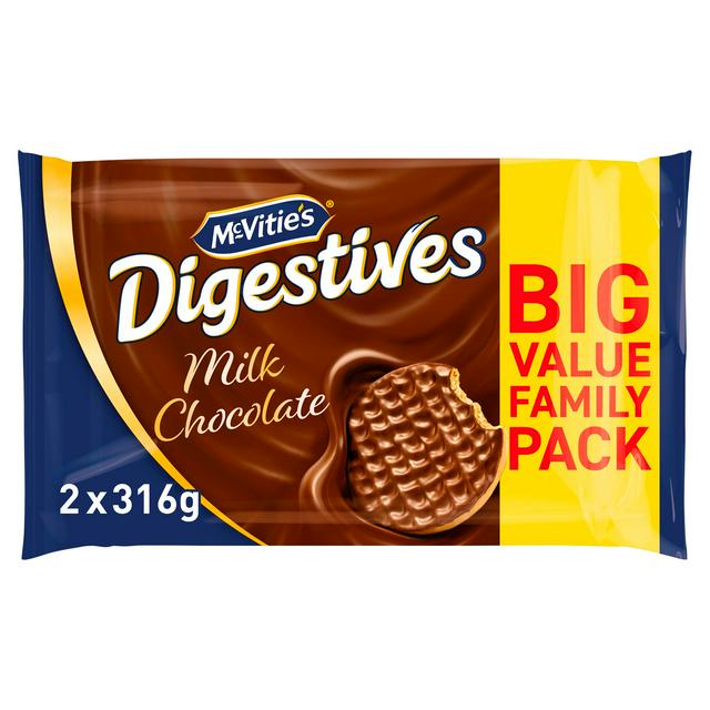 McVitie's Digestives Milk Chocolate x2 Biscuits 316g