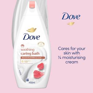 Dove Purely Pampering Almond Cream & Hibiscus Bath Soak 450ml - gallery image 2