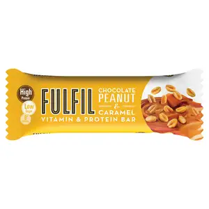 FULFIL Chocolate Peanut & Caramel Vitamin & Protein Bar Snack 40g