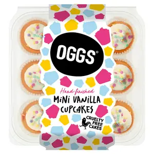 OGGS Mini Vanilla Cupcakes x9