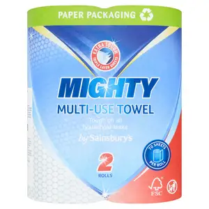 Sainsbury's Mighty Multi-Use Towel 2 Rolls