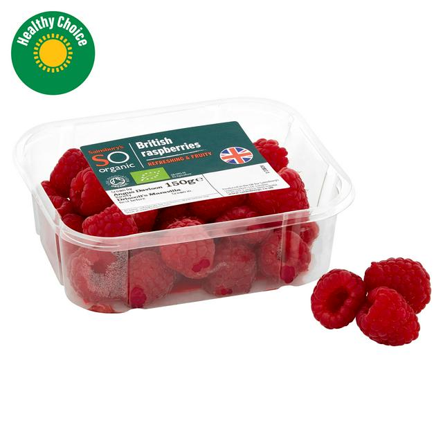Sainsburys Raspberries, SO Organic 150g
