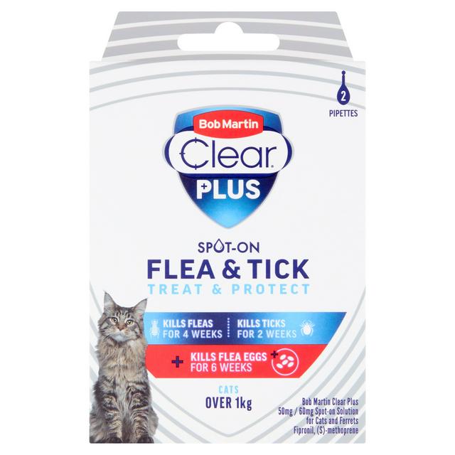 Bob Martin Clear Plus Cat Flea & Tick 2 Tube