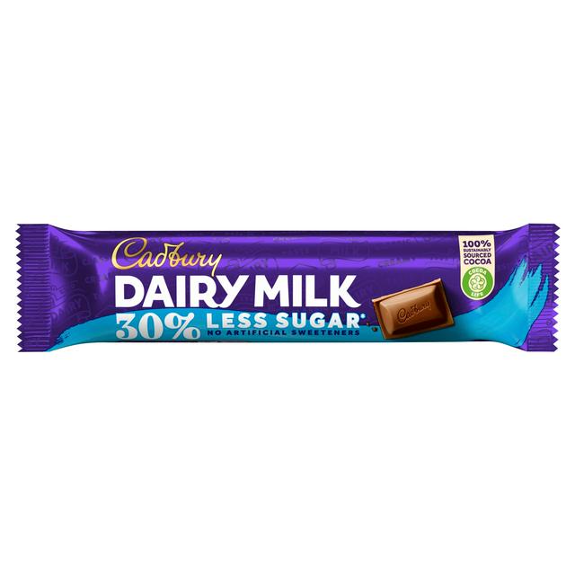 Cadbury Dairy Milk 30 Less Sugar Chocolate Bar 35g £0.55 Compare Prices