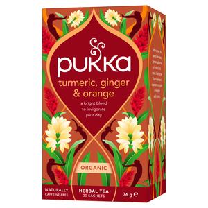Pukka Organic Turmeric, Ginger & Orange Tea Home Compostable Herbal Tea Bags x 20 - gallery image 2