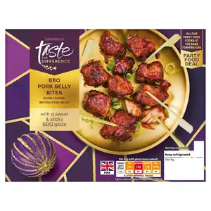 Sainsbury's BBQ Pork Belly Bites with a Sweet & Sticky BBQ Glaze,Taste the Difference 350g