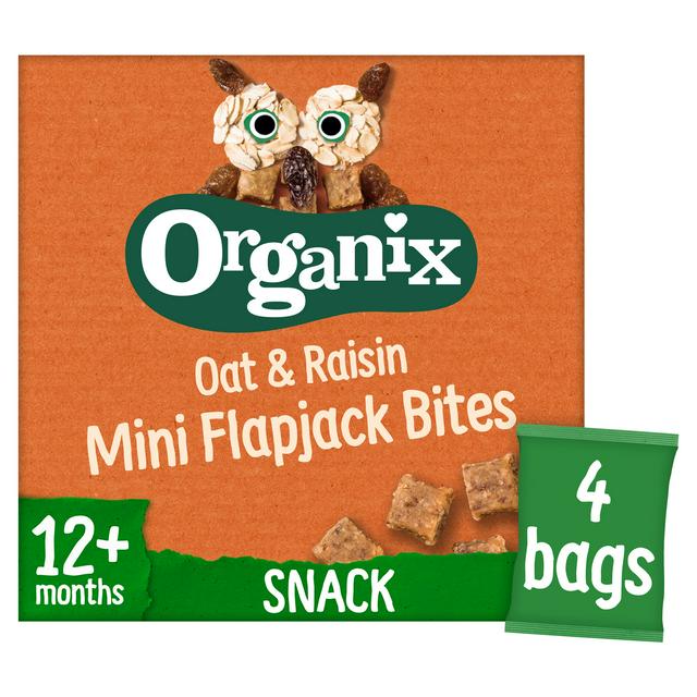 Organix Oat & Raisin Mini Flapjack Bites 4x15g