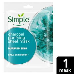 simple charcoal purifying sheet mask