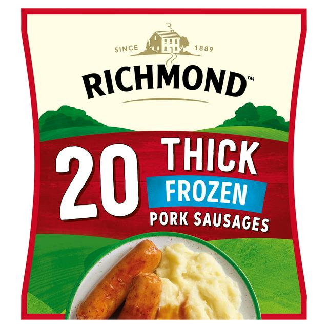 Richmond Thick Frozen Pork Sausages X20 860G | Sainsbury's