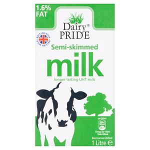 Dairy Pride Semi-Skimmed Longer Lasting UHT Milk 1 Litre
