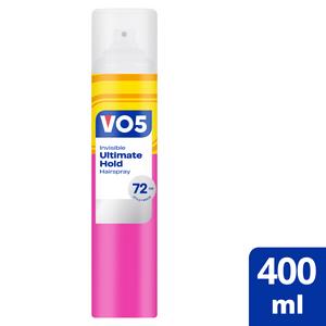 Vo5 Invisible Ultimate Hold Hairspray for Controllable Hair 400 ml - gallery image 2