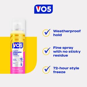 Vo5 Invisible Ultimate Hold Hairspray for Controllable Hair 400 ml - gallery image 3