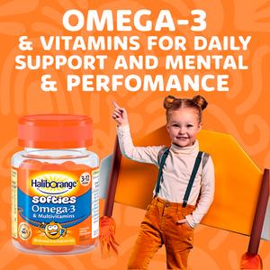 Haliborange Omega 3 & Multivitamins Orange Flavoured Softies, 3-12 Years x60 - gallery image 2