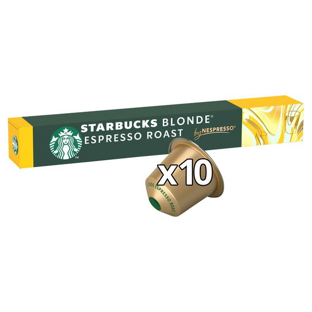 Starbucks by Nespresso Blonde Espresso Roast Coffee x10 Pods, 10 Drinks