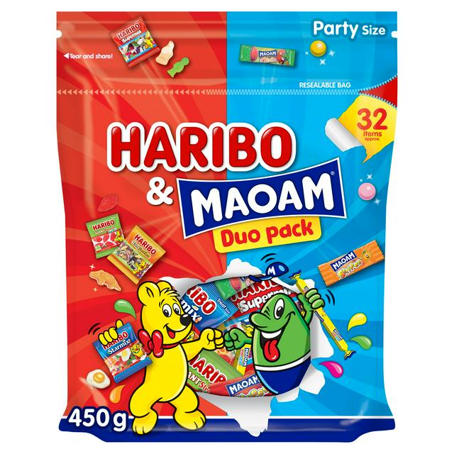 Haribo & Maoam 450g Duo Jelly & Chewy Sweets - gallery image 1