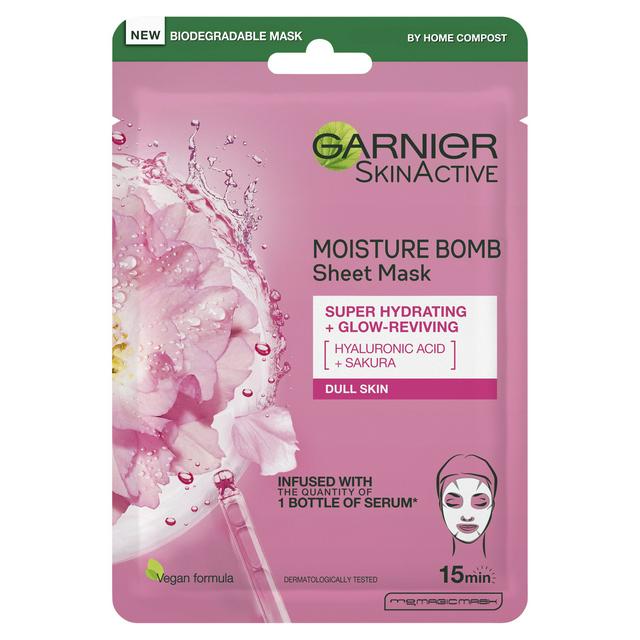 Garnier Moisture Bomb Sakura Hydrating Mask for Dull Skin 32g Sainsbury's