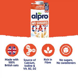 Alpro 1L No Sugar Long Life Dairy Free Oat Drink - gallery image 2