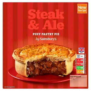 Sainsbury's Steak & Ale Puff Pastry Pie 500g