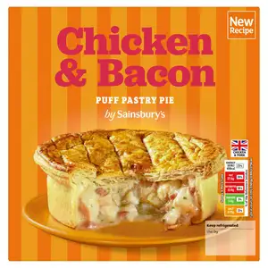 Sainsbury's Chicken & Bacon Puff Pastry Pie 500g