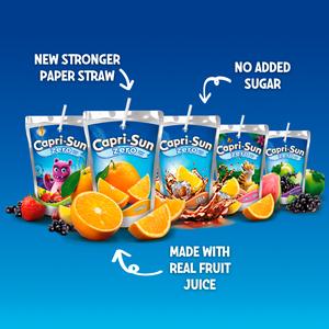 Capri Sun 8 x 200ml Zero Apple and Blackcurrant Kids Juice Drink - gallery image 2