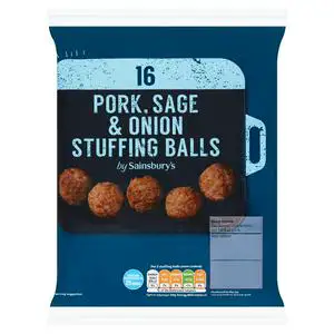 Sainsbury's 16 Pork, Sage & Onion Stuffing Balls 400g