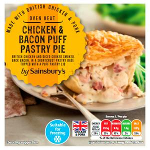 Sainsbury's Chicken & Bacon Puff Pastry Pie 200g