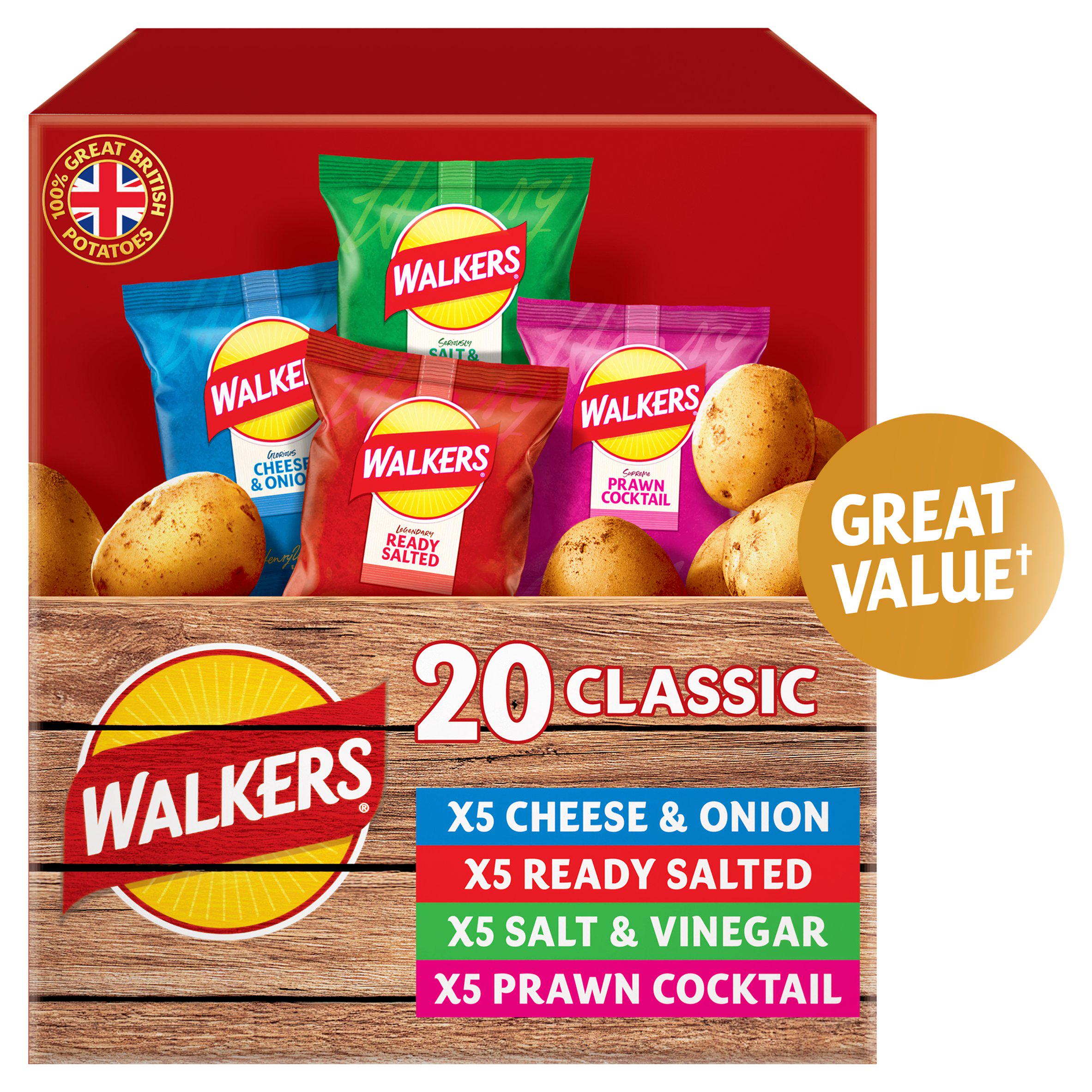 Walkers Classic Variety Crisps Multipack 20x25g