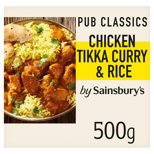 Sainsbury S Pub Classics Chicken Tikka Curry Rice 500g Serves 1 Sainsbury S