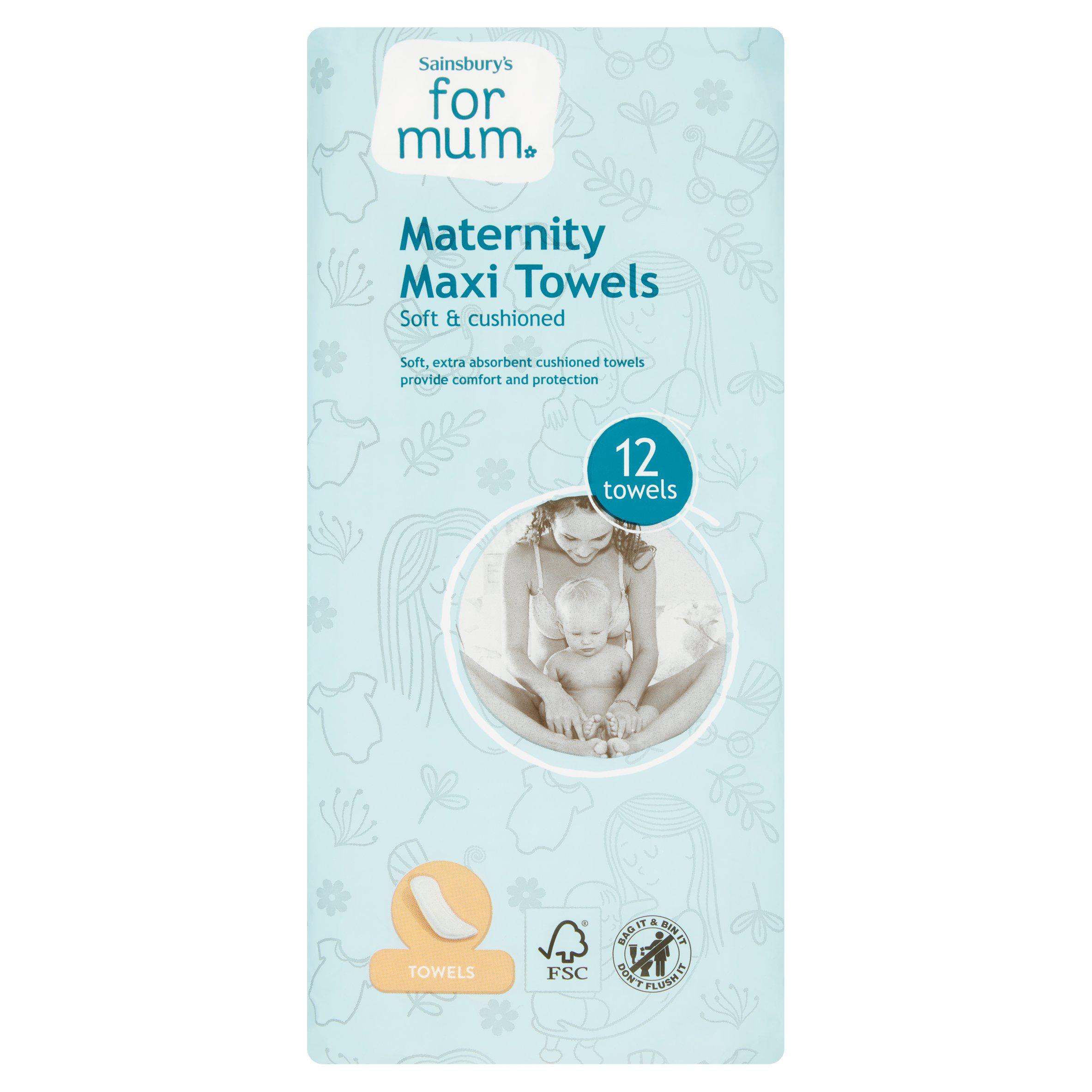Extra Absorbent Maternity Maxi Towels 12 Pack