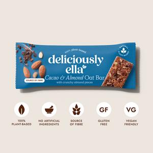 Deliciously Ella 3 x 50g Cacao & Almond Multipack Oat Bars - gallery image 2