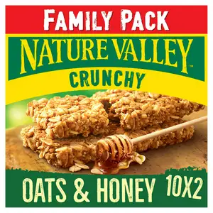 Nature Valley Crunchy Oats & Honey Family Pack Cereal Biscuit Snack Bars