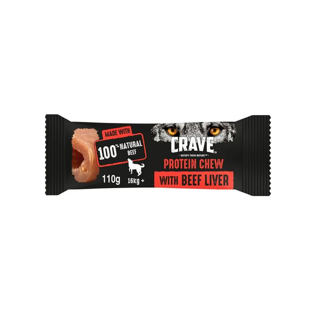Crave Grain Free Dry Protein Chew Dog Treat Natural Beef Liver 110g